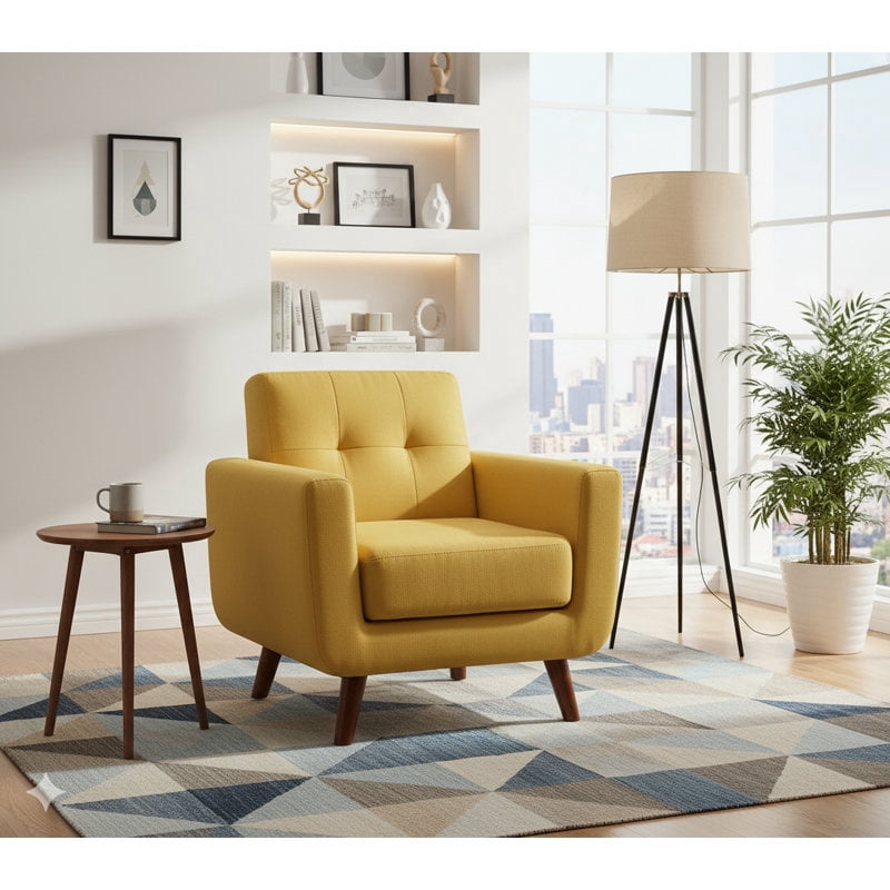 US Pride Modern style linen fabric accent Chair
