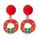 thumbnail image 1 of Pendientes de Navidad Candy Elk Bell moda salvaje rojo y verde pelo bola pendientes Wmkox8yi sjalhkljlk4676, 1 of 2