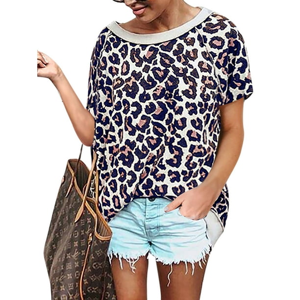 UKAP - Ladies Casual Loose Off Shoulder Short Sleeve T-shirt Tops