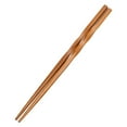 thumbnail image 6 of Farfi 5 Pairs Chopsticks Non-slip High-temperature Resistant Natural Bamboo Wood Carbonized Twist Chinese Chopsticks Kitchen Gadget (One Size), 6 of 13
