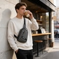 thumbnail image 2 of Waterproof Crossbody Bag, Multifunctional Chest Backpack, Lightweight Design with Ample Storage, Ideal for Sports and Outdoor Activities, Perfect for Men, 2 of 6