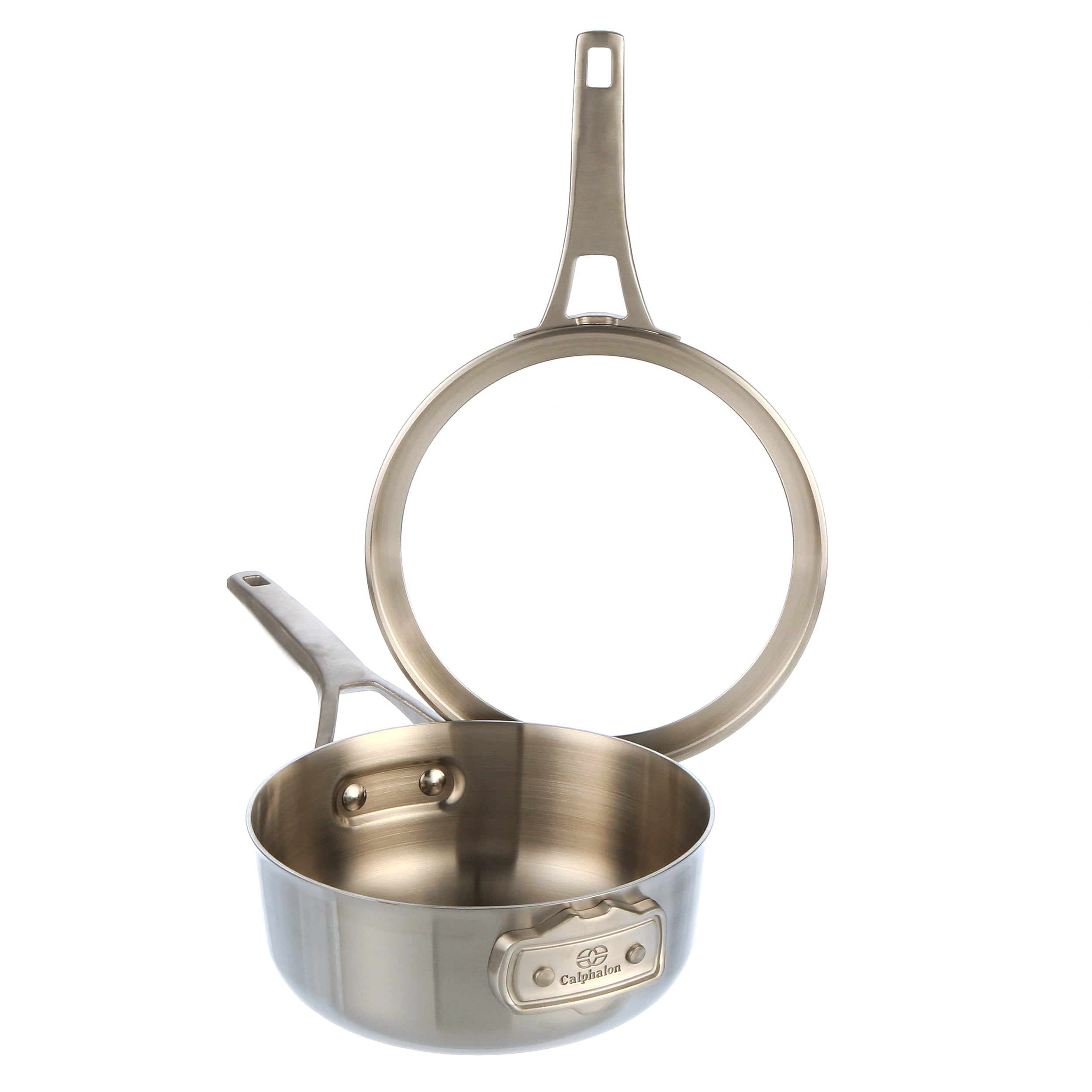 Calphalon Commercial Aluminum Cookware 2.5 Quart Sauce Pot 8702 1/2 W/Lid
