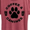 thumbnail image 3 of Instant Message - Coffee And Canines - Women's Short Sleeve Graphic T-Shirt, 3 of 6