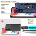 thumbnail image 2 of Case for Samsung Galaxy S24 Plus Heavy Duty Case with Rotated Ring Holder Stand, Magnetic Car Mount, Military Grade Shockproof Rugged Protection Phone Cover for Galaxy S24 Plus, Deep Blue, 2 of 8