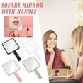 thumbnail image 2 of Clearance Now! Square Mirror with Handle Beauty Make Up Use Accessories Hand Mirror VanityÐσ P5J9, 2 of 8