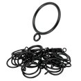 thumbnail image 1 of Anillos de cortina Manysky, paquete de 48 anillos de metal para cortinas, 3,8 cm, color negro, 1 of 9