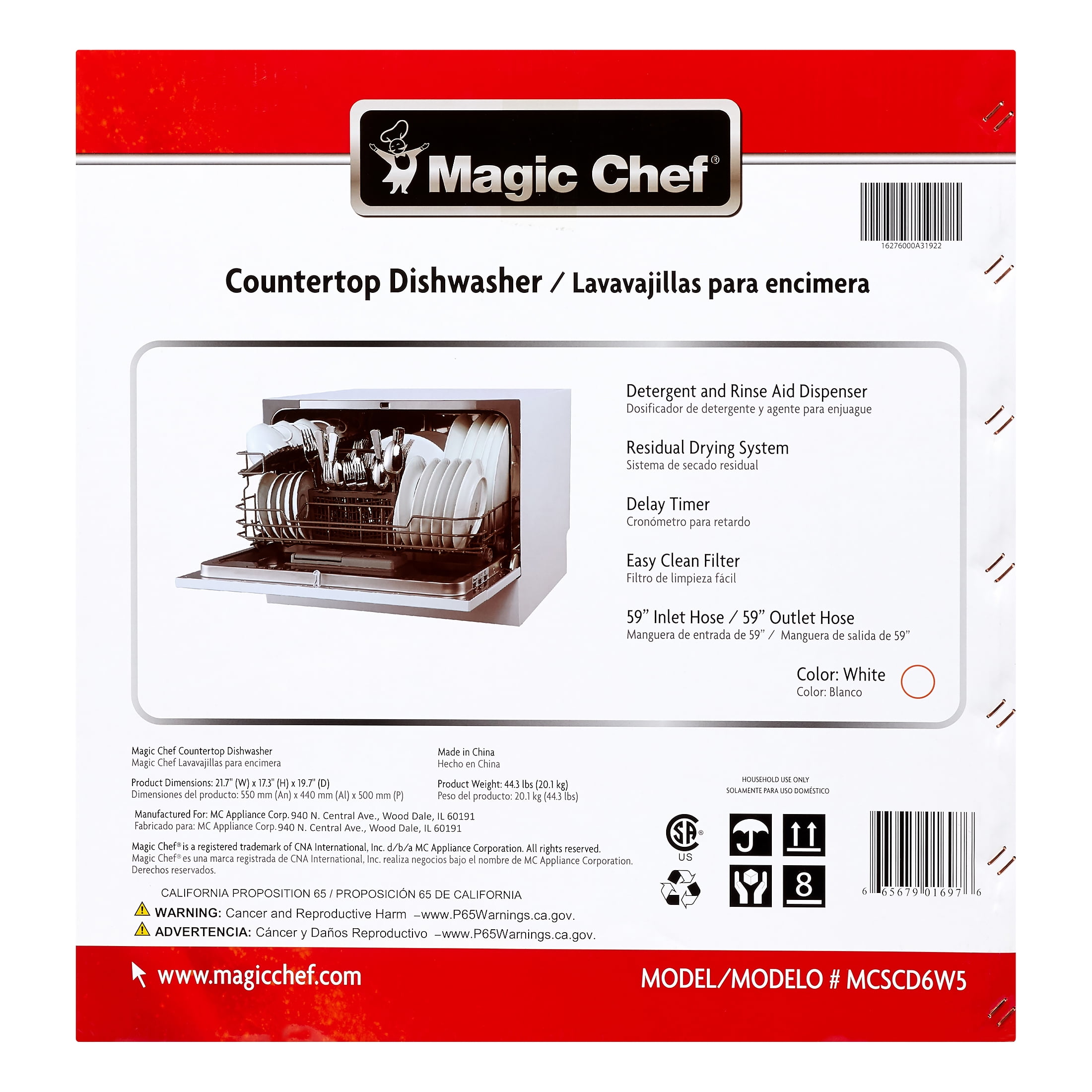 Magic Chef Energy Star 6-Place Setting Countertop Dishwasher - 3
