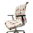 thumbnail image 6 of Ambesonne Flamingo Office Chair Cover Stretchable High Back, Exotic Birds Hand Drawn, Blush Vermilion, 6 of 6