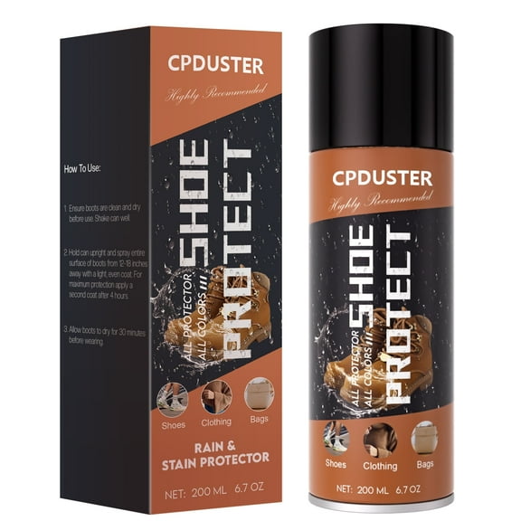 CPDUSTER Protect Shoe Protector Sprays - 6.76 Ounces Rain & Stain Water Repellent 1 Pack