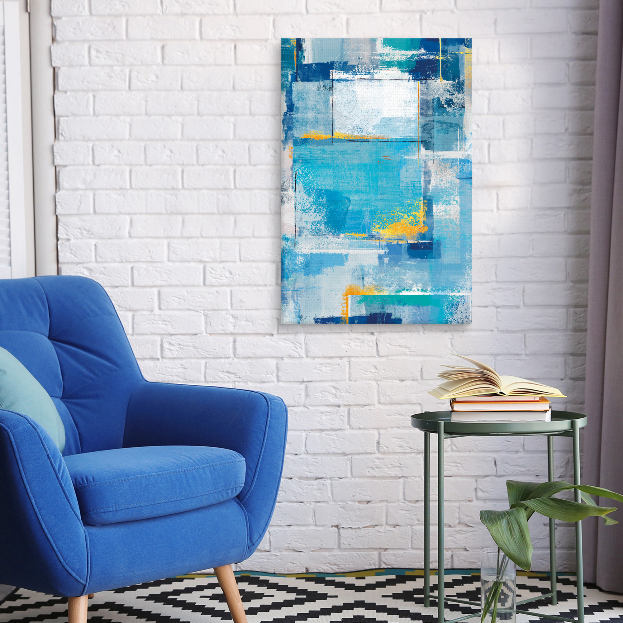 Blue Abstract by Willowbrook Fine Art Canvas Art Print