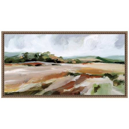 Amanti Art Taupe Toned Landscape Framed Canvas Wall Art Print