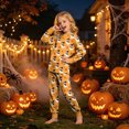 thumbnail image 2 of KPOPLK Kids Halloween Ghost Print Pajamas Outfit Girls Sleepwear Sets Kids Pjs Clothes,Size 8-9 Years, 2 of 9