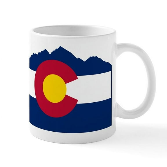 CafePress - Colorado Mountain Flag Mugs - 11 oz Ceramic Mug - Novelty Coffee Tea Cup