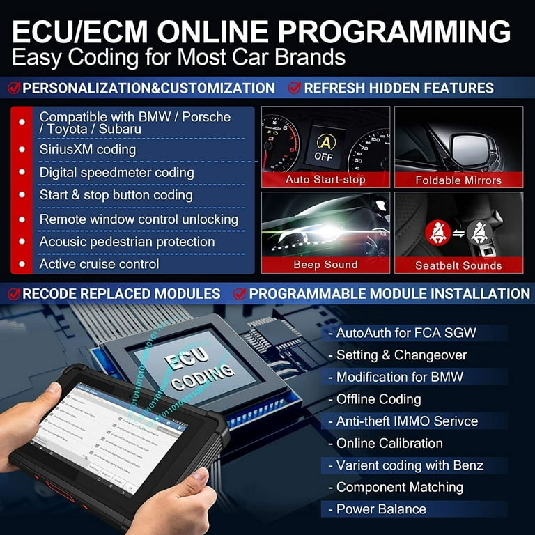 LAUNCH X431 PAD VII Elite Car Diagnostic Scan Tool J2534 Programming ECU  Coding 60+ Services