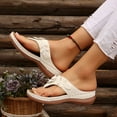 thumbnail image 5 of UP to 65% off Sandals for Women, Xunlbb Fashion Women Casual Round Head Comfy Slippers Beach Casual Slipsole Shoes(White,Size:38), 5 of 9