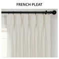 thumbnail image 3 of Half Price Drapes Off White French Pleated Silk Blackout Curtains for Bedrooms(1 Panel),50WX 96L, 3 of 11