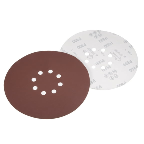 10Pcs 9 Inch 8 Hole Hook and Loop Sanding Disc 800 Grit Flocking Sandpaper