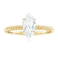 thumbnail image 4 of Rosec Jewels Moissanite Marquise Engagement Ring 1 Ct - 5X10 mm Solitaire Ring for Women - D-VS1 Quality Certified, 14K Yellow Gold, US 3.00, 4 of 8