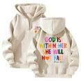 thumbnail image 2 of YUELONGHU Women Casual Hoodie Off The Shoulder Sweatshirt Cute Men's and Women's Casual Zip up Hooded Sweatshirt Oversized Sports Hoodie Streetwear L, 2 of 4