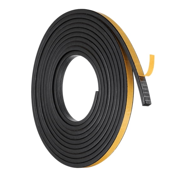 Uxcell Weather Stripping 1/2" x 6/25" 16.5ft Length Self-Adhesive High Density Door Seal Strip for Door Window