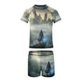thumbnail image 5 of Hogwarts Legacy Boys Two Piece Rash Guard Swimsuits Kids Short Sleeve Swimwear Sets Bathing Suit, 5 of 7