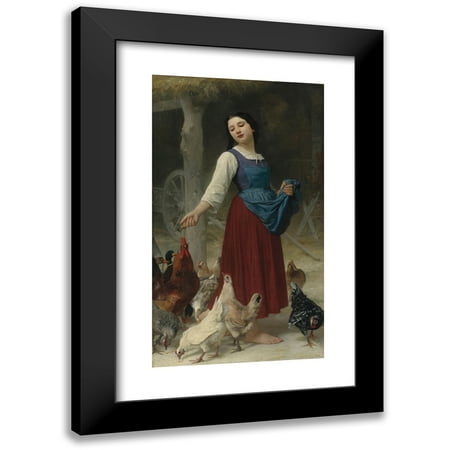 Elizabeth Jane Gardner Bouguereau 10x14 Black Modern Framed Museum Art Print Titled - The Farmer's Daughter