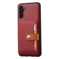 thumbnail image 5 of Nalacover for Samsung Galaxy A14 5G Wallet Case with Card Slots Magnetic Button Kickstand Back Flip Cover, Premium PU Leather Soft Silicone Bumper Shockproof Anti-Scratches Case,Red, 5 of 5