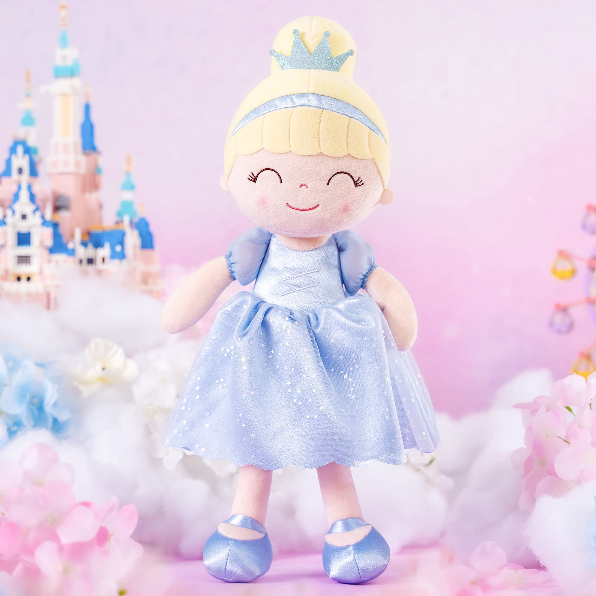 Gloveleya Baby Girl Princess Gifts Plush Dolls Stuffed Princess Doll Soft Girls Toy Cindy 16 inches