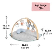 Ingenuity Cozy Spot Reversible Infant Baby Activity Gym & Tummy Time Play Mat with Self Storage