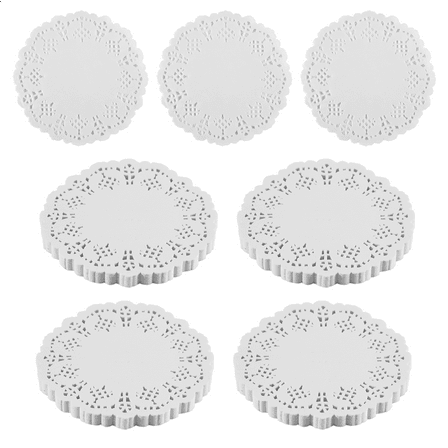 New Arrivals Lace Doilies Paper 100 Pcs,4.5 inch Liners for Cake,Tableware Display