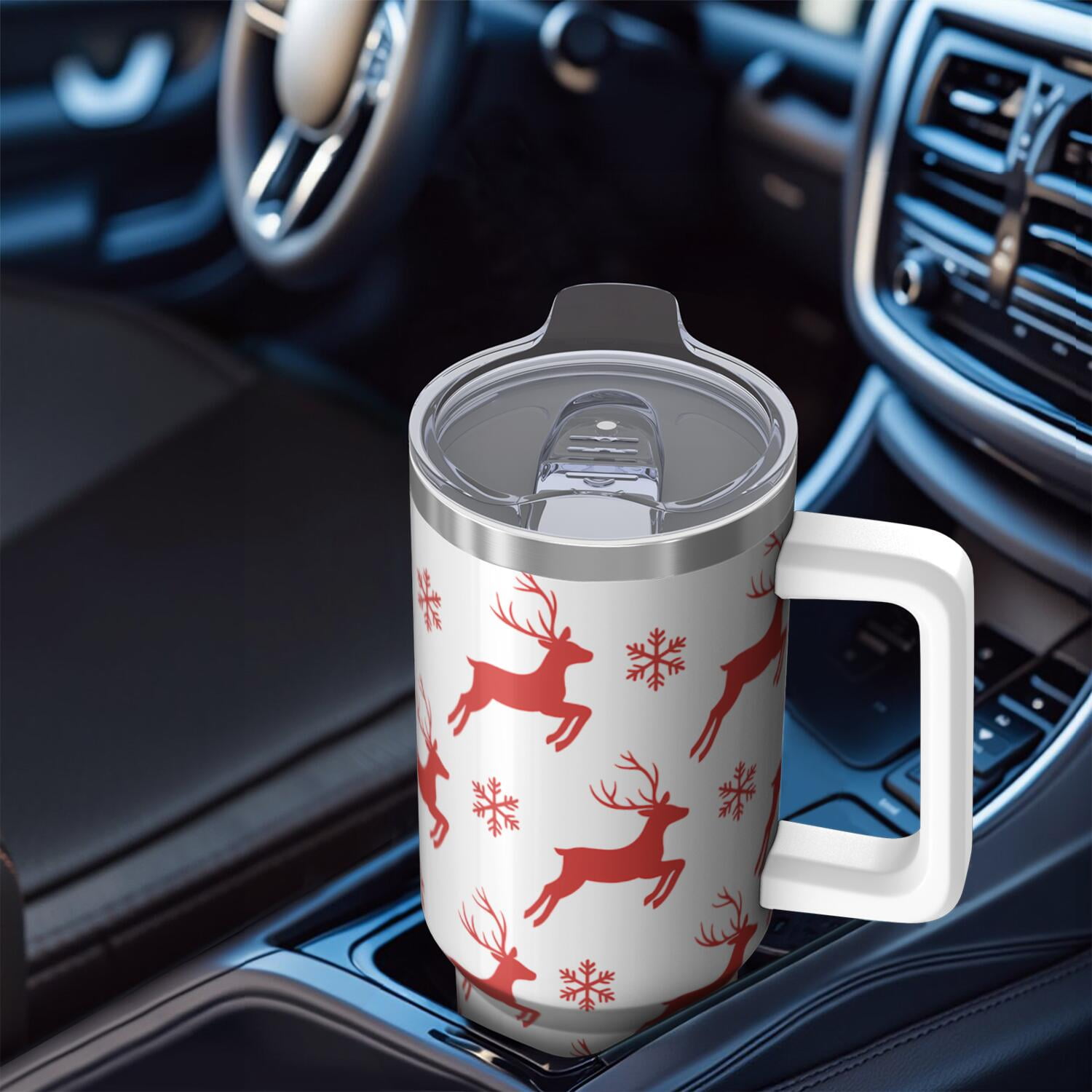 1pc 40 oz Christmas Tumbler with Lid and Straw Stainless steel Insulated tumblers Cute water bottle Travel/Gym coffee tumbler Gifts for Women/men
