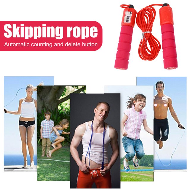 Cuerda de saltar profesional para contar la cuerda de saltar de PVC para deportes de fitness (rosa roja) Ndcxsfigh Nuevos Originales