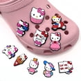 thumbnail image 4 of Dijes de cocodrilo de dibujos animados de Hello Kitty, hebilla de zapato de recuerdo de PVC, accesorios de decoración, regalos de x-mas para niñas, venta única, 1 ud., 4 of 4