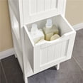 thumbnail image 6 of Yaheetech 5-tier Modern Bathroom Storage Cabinet with 3 Drawers and 2 Open Shelves, White, 6 of 7
