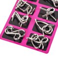 thumbnail image 2 of Juego de enlaces de nueve anillos rompecabezas de Metal para niños y adultos juguetes educativos para niños JShteea libre de BPA, 2 of 8