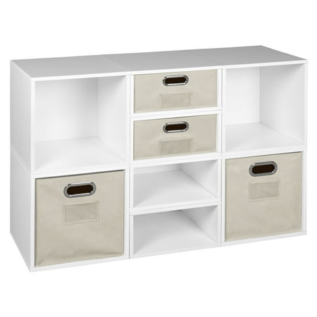 storage cubes bins wood half niche cubo foldable grain natural