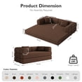 thumbnail image 5 of 79in Convertible Sofa Bed Corduroy Boneless Couch Bed Foldable Sofa Bed Pull Out Bed Futon Sleeper Sofa No Assembly, 5 of 9