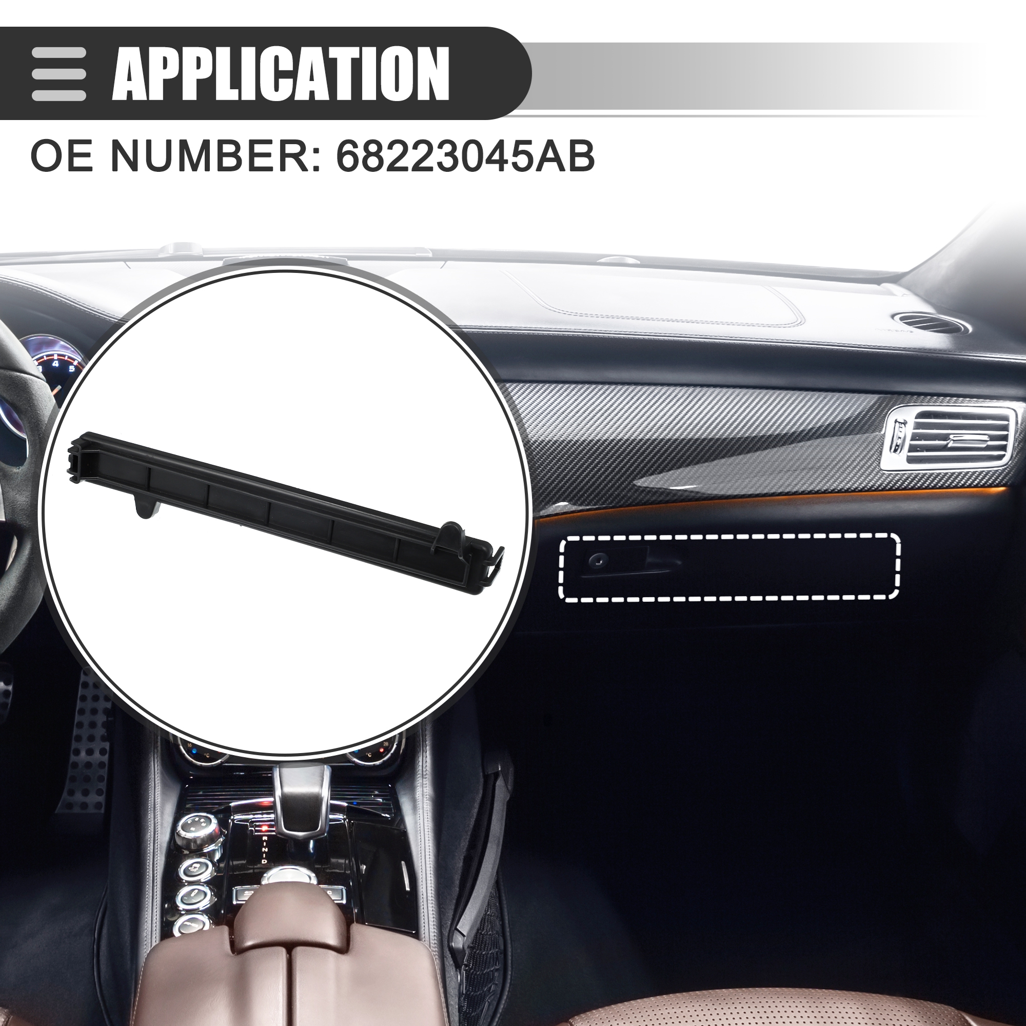 Unique Bargains Cabin Air Filter Cover for Jeep Cherokee 2014-2020 No.68223045AB Black
