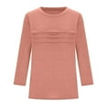 thumbnail image 6 of Sweet Home Farm 3/4 Sleeve T Shirts for Women Summer Tops Trendy 2025 Causal Length Tunic Loose Comfy Solid Crewneck Blouses T Shirts for Women Pink, 6 of 7