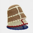 thumbnail image 2 of CoCopeanut New Foldable Handmade Fisherman Straw Hat Sunscreen Sweet Summer Vacation Casual Holiday Women's Girls Fashion Bucket Beach Hat, 2 of 6