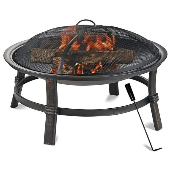 WAD15121MT Brushed Copper Wood Burning Outdoor Firebowl