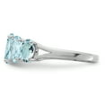 thumbnail image 4 of 925 Sterling Silver Aqua Ring Love Gemstone, 4 of 10