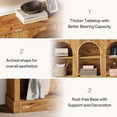 thumbnail image 3 of Tribesigns 63-inch Console Table, Farmhouse Entryway Table with 3-Tier Shelf, Wooden Sofa Console Behind Couch for Entrance, Hallway, Natural Brown, 3 of 8