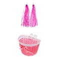 thumbnail image 1 of Bike Front Basket Case + Tricycle Streamers Handlebar Grips Tassels For kids, 1 of 8