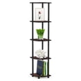 thumbnail image 3 of Pemberly Row Turn-N-Tube Wood 5 Tier Corner Display Rack in Dark Cherry/Black, 3 of 6