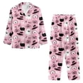 thumbnail image 2 of DISNIMO Women's 2 Piece Lounge Sets Ghost Pumpkin Printed Long Sleeve Sleepear Soft Button Down Loungewear Halloween Nightwear with Long Pants V Neck Lounge Set with Pockets, 4XL, 2 of 7
