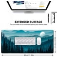 thumbnail image 2 of Green Mountains Forest Gaming Mouse Pad XL, Birds Sun Landscape Large Mousepad Office Decor Desk Mat, Non-Slip Rubber Base Keyboard Mouse Mat, 31.5 x 11.8 Inch BDTXSE014, 2 of 6