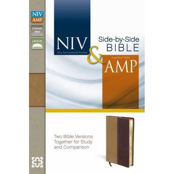 Pre-Owned NIV, Amplified, Parallel Bible, Leathersoft, Tan/Burgundy: Two Bible Versions Together for Study and Comparison (Unknown) 0310421136 9780310421139