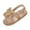 Gold, variant on IROINNID Infant Girls First Walking Summer Sandals Soft Sole Non-slip Butterfly Press Buckle Sandals, Size 0-15M