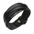 thumbnail image 2 of Trayknick Bracelet Multi-layer Personality Faux Leather Punk Braided Bracelet for Daily Life Black, 2 of 13